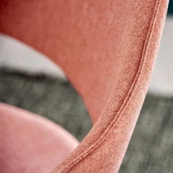 2er Set Armlehnstuhl Showtime Schale Weiß Lackiert Bezug Medley Y10 Pink Gestell Kufen Silber 7035 Mit Armauflagen