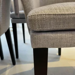 6er Set Armlehnstuhl Softshell Stoff Enza 252 Füße Eiche Dunkel Gebeizt