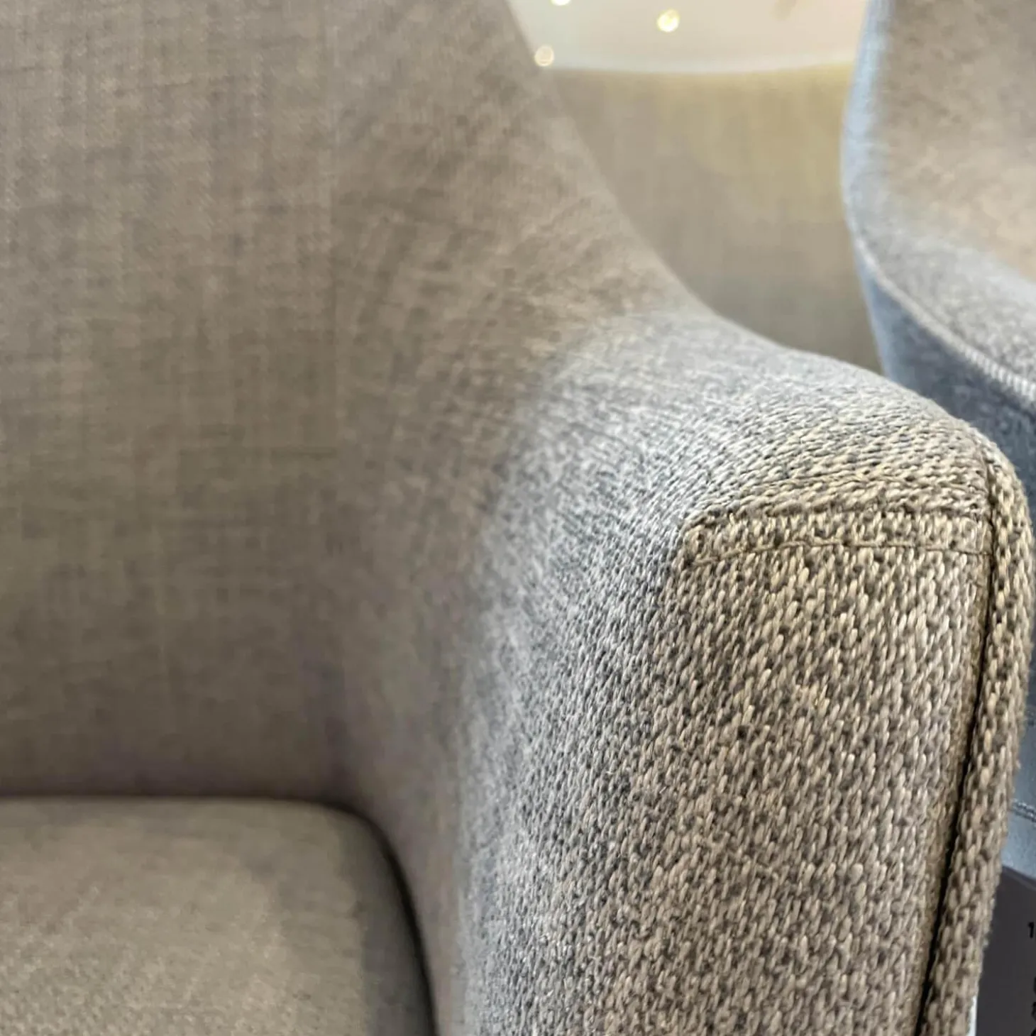 6er Set Armlehnstuhl Softshell Stoff Enza 252 Füße Eiche Dunkel Gebeizt