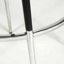 3-er Set Barhocker Caratos Drehbar Leder Cognac Untere Basis Aluminium Poliert