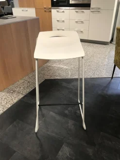 2er Set Barhocker My Purism 1159 Sitzschale 688 Weiß Mit Griffloch Kufengestell Metall Pulverbeschichtet Weiß