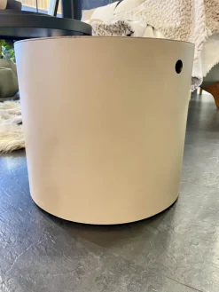 2er Set Beistelltisch Thais Bezug Narbenleder Creme Und Beige