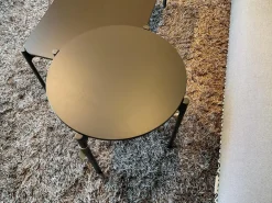 2er Set Couchtisch Izon Platte HPL Black Pepper Schwarz Gestell ALuminium Pulverbeschichtet Black Pepper Schwarz