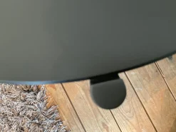 2er Set Couchtisch Izon Platte HPL Black Pepper Schwarz Gestell ALuminium Pulverbeschichtet Black Pepper Schwarz