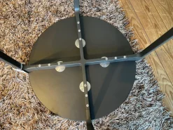 2er Set Couchtisch Izon Platte HPL Black Pepper Schwarz Gestell ALuminium Pulverbeschichtet Black Pepper Schwarz