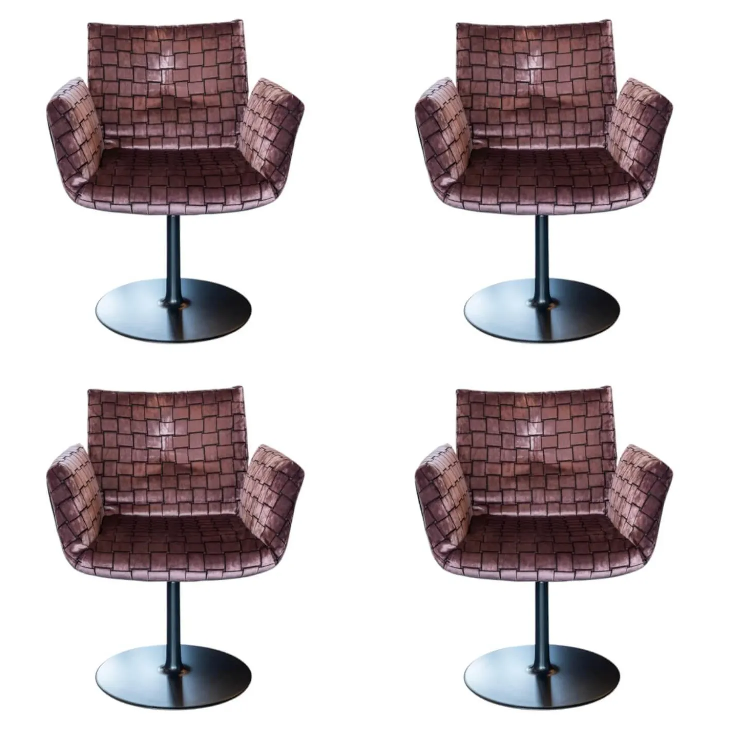 4er Set Drehstuhl Alvo Stoff Ardecora IL Veneto 15439446 Violett Mit Armlehnen