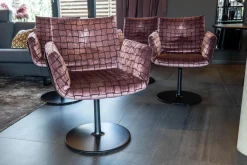 4er Set Drehstuhl Alvo Stoff Ardecora IL Veneto 15439446 Violett Mit Armlehnen