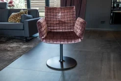 4er Set Drehstuhl Alvo Stoff Ardecora IL Veneto 15439446 Violett Mit Armlehnen