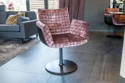 4er Set Drehstuhl Alvo Stoff Ardecora IL Veneto 15439446 Violett Mit Armlehnen