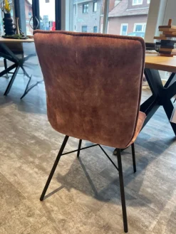 4er Set Esszimmerstuhl Yanis Stoff Adore 200 Pale Rosa Rot Gestell Anthrazit Schwarz