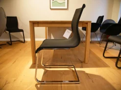 3er Set Freischwinger Magnum Stricktex Schwarz Gestell Chrom Glänzend Ohne Armlehne