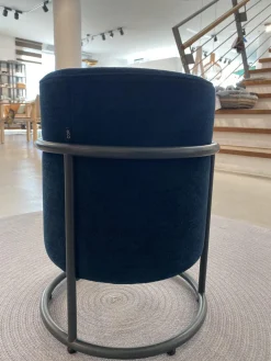 3er Set Hocker Drop Stoff 8214 Petrol Blau Und 8170 Ozean Dunkelblau Fuß Rollen Und Filzgleiter