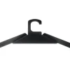 4er Set Kleiderbügel B200 Schwarz Metall Pulverbeschichtet Haken Nicht Drehbar