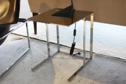 2-er Set Loungesessel Mart Leder Schwarz Matt und Beistelltisch Simplice