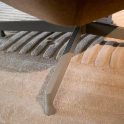 2er Set Loungestühle Oslo Stoff Geformter PU Schaum Mit Stahl Und Holzrahmen Beige Gestell Stahl