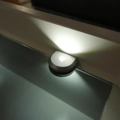 2er Set Nachtschrank Shanghai 2 665 062 Korpus Weiß Front Glas Kieselgrau Mit LED Touchbeschlag