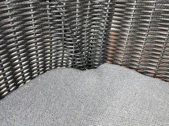 4er Set Outdoor-Sessel Breeze Cane -Line Faser Natte Grau Aluminium