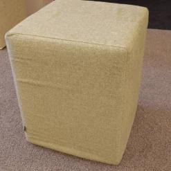 2-er Set Polsterhocker PH Stoff Benno 890 Sand Und Stoff Benno 900 Moos