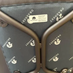 4er Set Schalenstuhl DAN 2042 Leder I 740013 Braun Gestell Dunkelbronze Eloxiert Mit PVC Gleitern