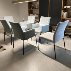 6er Set Sessel Kalos Stoff Velvet Lagoon Stoff Moss Agua Fuß Edelstahl Pulverbeschichtet Anthrazit Strukturlack Matt