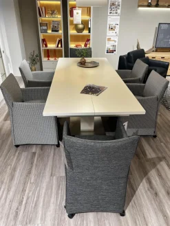 6er Set Sessel MR Picara 317 Stoff Yves Silver 12 Grau Und Stoff Mango Grey Grau 18746 Füße Rollen Schwarz