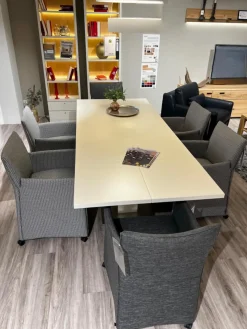 6er Set Sessel MR Picara 317 Stoff Yves Silver 12 Grau Und Stoff Mango Grey Grau 18746 Füße Rollen Schwarz