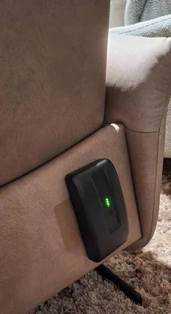 2er Set Sofa 4151 Leder 27 Leonessa Desert Beige Metallkufe Anthrazit Mit Motorischer Wall Free Funktion Ohne Dekokissen