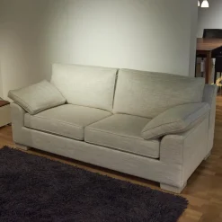 2er Set Sofa Bella Vista Stoff Perl 1597-171 Füße Passend Lackiert