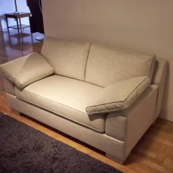 2er Set Sofa Bella Vista Stoff Perl 1597-171 Füße Passend Lackiert