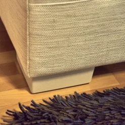 2er Set Sofa Bella Vista Stoff Perl 1597-171 Füße Passend Lackiert