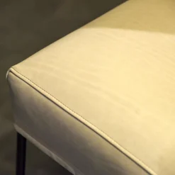 2er Set Stühle Leder Anilin Steingrau Gestell Schwarz