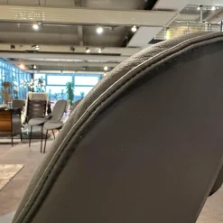 2er Set Stühle Sheru Leder Congress 1441 Basalt Grau Außen Schwarz Gestell Matt Schwarz Pulverbeschichtet