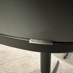 2er Set Stühle Sheru Leder Congress 1441 Basalt Grau Außen Schwarz Gestell Matt Schwarz Pulverbeschichtet