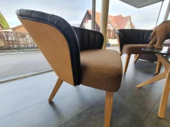 2er Set Stühle Solid LDS37 Linea Braun Gestell Holz Massiv