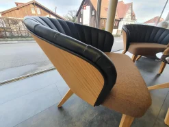 2er Set Stühle Solid LDS37 Linea Braun Gestell Holz Massiv