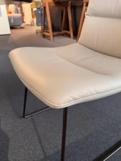 6er Set Stuhl Arva Light Leder Belo Horizonte Steingrau 1651 Grau Drahtkufengestell Macadamia M11 Braun