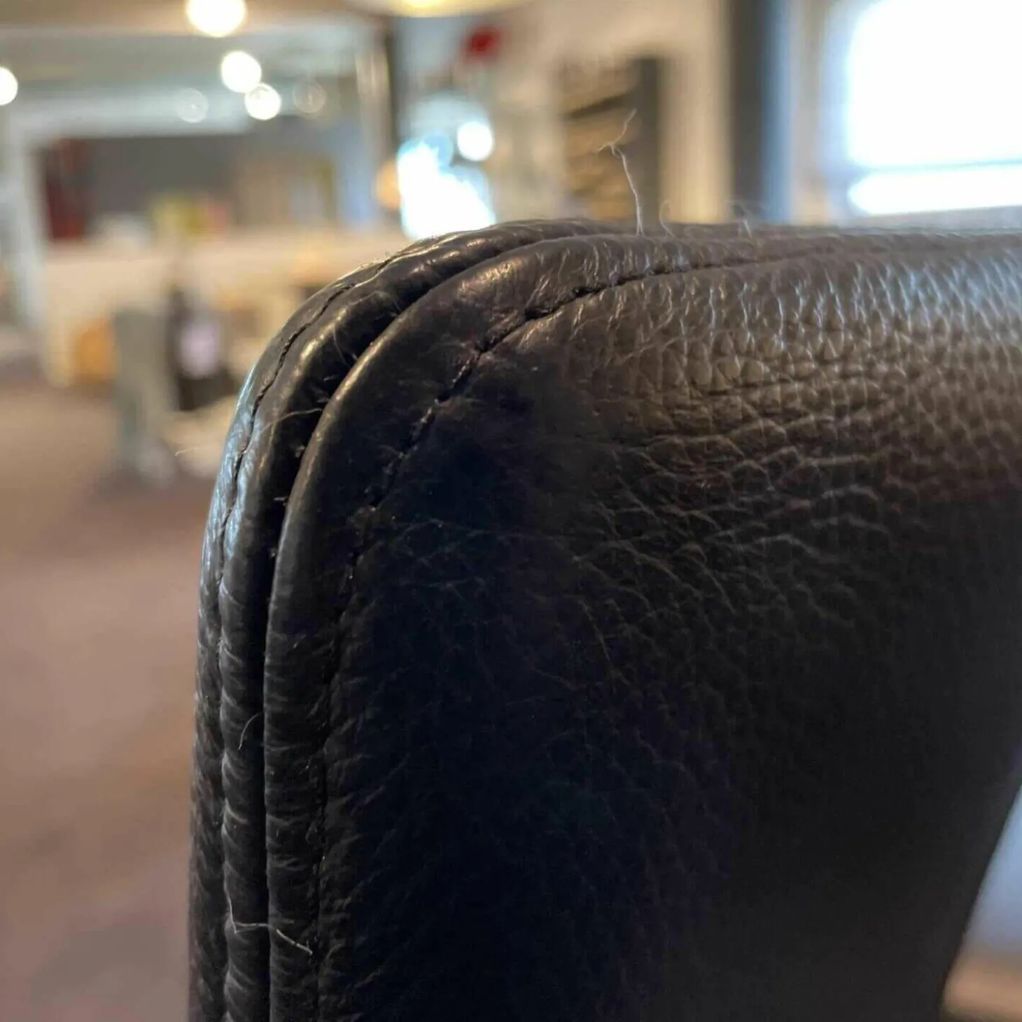 2er Set Stuhl Carla Leder Toledo Nero Schwarz Freischwinger