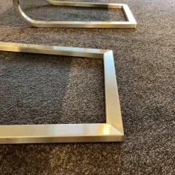 2er Set Stuhl Carla Leder Toledo Nero Schwarz Freischwinger