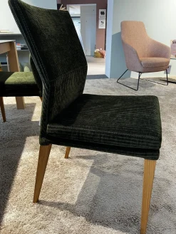 6er Set Stuhl Carry Stoff Chaves Forest Grün Gestell Eiche 32 Geölt