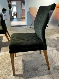 6er Set Stuhl Carry Stoff Chaves Forest Grün Gestell Eiche 32 Geölt