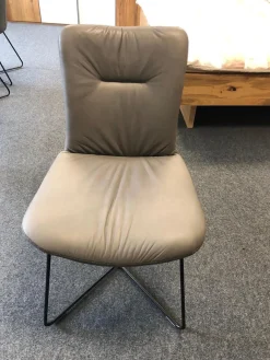 6er Set Stuhl Craft 1 Leder Cashmere Nightgray 60102 Grau Rücken Stoff Masada 11905 Anthrazit Gestell Metall Schwarz Strukturgepulvert