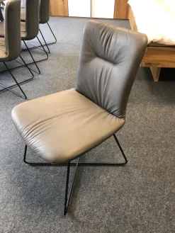 6er Set Stuhl Craft 1 Leder Cashmere Nightgray 60102 Grau Rücken Stoff Masada 11905 Anthrazit Gestell Metall Schwarz Strukturgepulvert