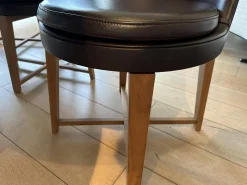 6er Set Stuhl Feel Good CM 48 Leder Pelle 41 Braun Gestell Canaletto Nussbaum