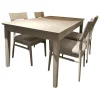 4er Set Stuhl 674G WM Casa 220 Stoff Lennon Silver Lining 12702 Grau Gestell Pinie Grau Soft Ohne Tisch