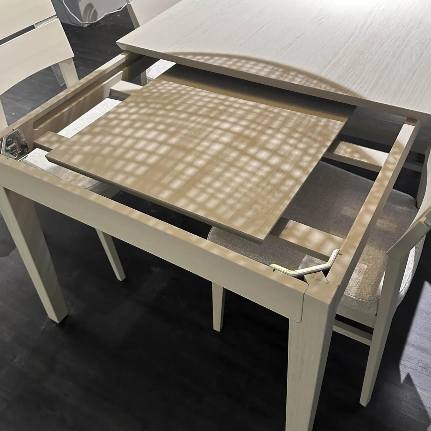 4er Set Stuhl 674G WM Casa 220 Stoff Lennon Silver Lining 12702 Grau Gestell Pinie Grau Soft Ohne Tisch