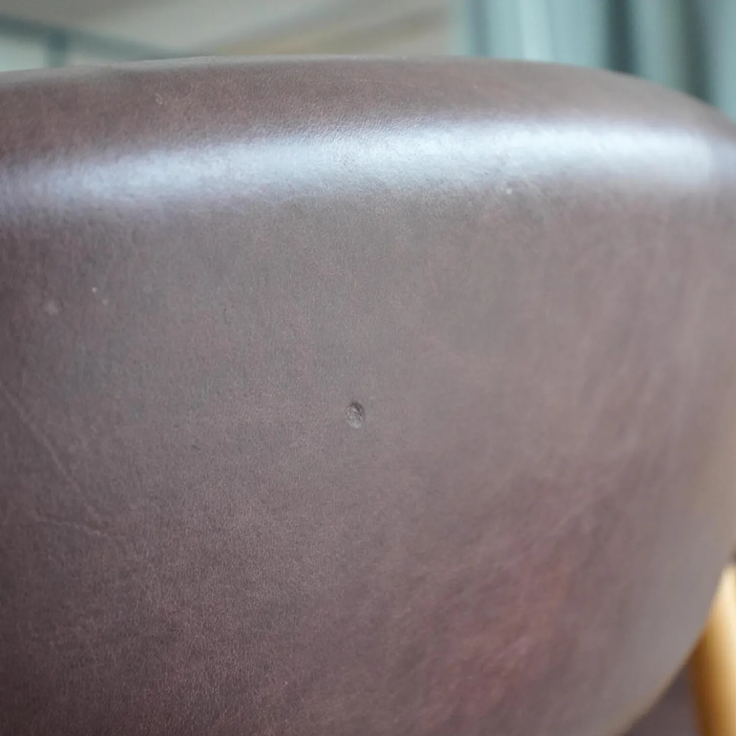 6er Set Stuhl Gent Leder Kastanienbraun Gestell Eiche Geölt