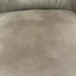 2er Set Stuhl George Bezug Leder L9999F Velvet Grau Braun Holzgestell Füße Schwarz Gebeizt