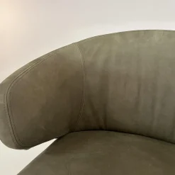 2er Set Stuhl George Bezug Leder L9999F Velvet Grau Braun Holzgestell Füße Schwarz Gebeizt