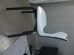 6-er Set Stuhl Grand Prix Stoff Grau Gestell Esche Schwarz