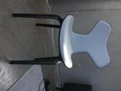 6-er Set Stuhl Grand Prix Stoff Grau Gestell Esche Schwarz